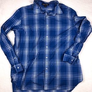 Michael Kors XXL cotton plaid button down